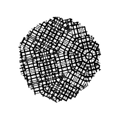 Beyaz arkaplanda soyut siyah element. vektör illüstrasyonu.    