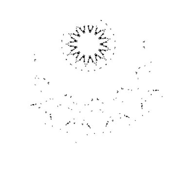 Beyaz arkaplanda soyut siyah element. vektör illüstrasyonu.    