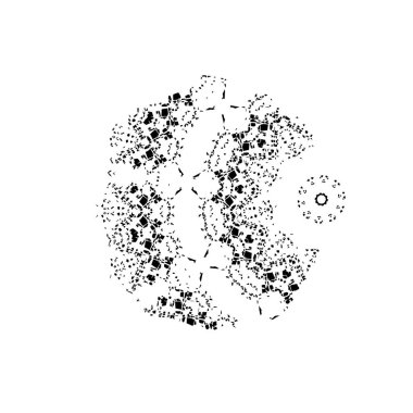 Beyaz arkaplanda soyut siyah element. vektör illüstrasyonu.    