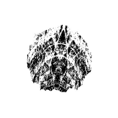 Beyaz arkaplanda soyut siyah element. vektör illüstrasyonu.    