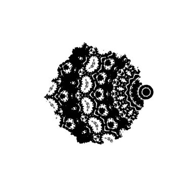 Beyaz arkaplanda soyut siyah element. vektör illüstrasyonu.    