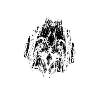 Beyaz arkaplanda soyut siyah element. vektör illüstrasyonu.    