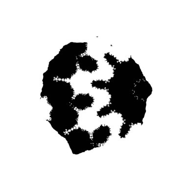 Beyaz arkaplanda soyut siyah dekoratif unsur. vektör illüstrasyonu.  