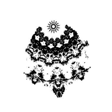 Beyaz arkaplanda soyut siyah dekoratif unsur. vektör illüstrasyonu.  