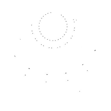 Beyaz arkaplanda soyut siyah dekoratif unsur. vektör illüstrasyonu.  