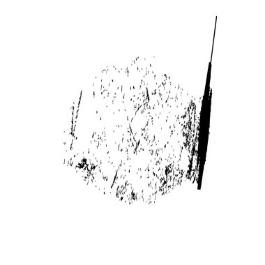 beyaz arkaplanda izole edilmiş siyah fırça darbesinin grunge dokusu 