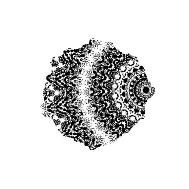 Beyaz arkaplanda soyut siyah dekoratif unsur. vektör illüstrasyonu.  