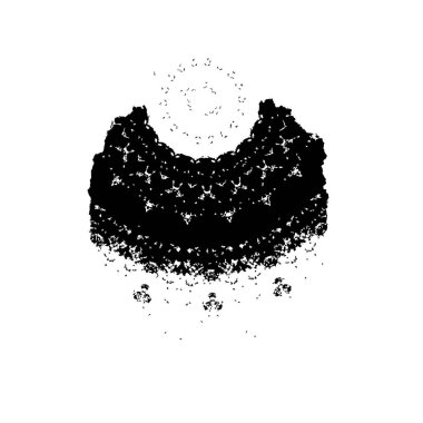 Beyaz arkaplanda soyut siyah dekoratif unsur. vektör illüstrasyonu.  