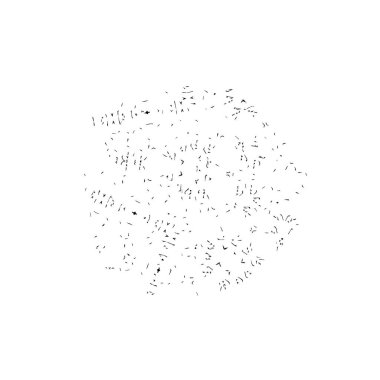 Beyaz arkaplanda soyut siyah dekoratif unsur. vektör illüstrasyonu.  