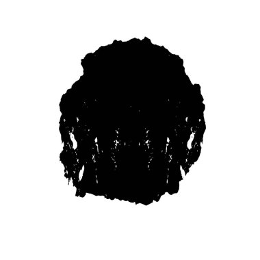 Beyaz arkaplanda soyut siyah dekoratif unsur. vektör illüstrasyonu.  