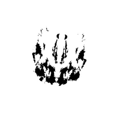 Beyaz arkaplanda soyut siyah dekoratif unsur. vektör illüstrasyonu.  