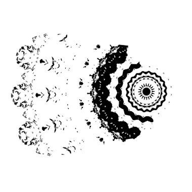 Beyaz arka planda soyut yaratıcı unsur. vektör illüstrasyonu.  