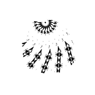 Beyaz arka planda soyut yaratıcı unsur. vektör illüstrasyonu.  