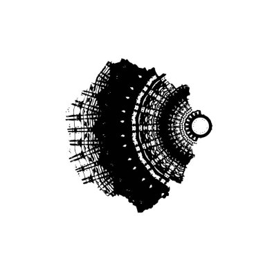 Beyaz arka planda soyut yaratıcı unsur. vektör illüstrasyonu.  