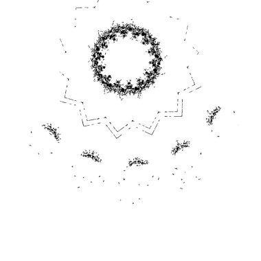 Beyaz arka planda soyut yaratıcı unsur. vektör illüstrasyonu.  