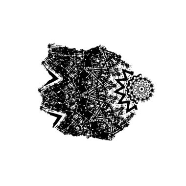 Vektör çizimi. Beyaz arkaplanda soyut yaratıcı öge.   