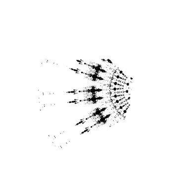 Vektör çizimi. Beyaz arkaplanda soyut yaratıcı öge.   