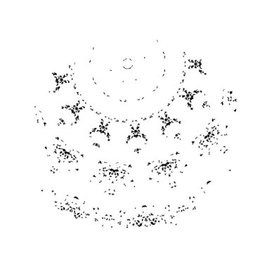Vektör çizimi. Beyaz arkaplanda soyut yaratıcı öge.   