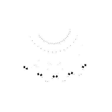 Vektör çizimi. Beyaz arkaplanda soyut yaratıcı öge.   