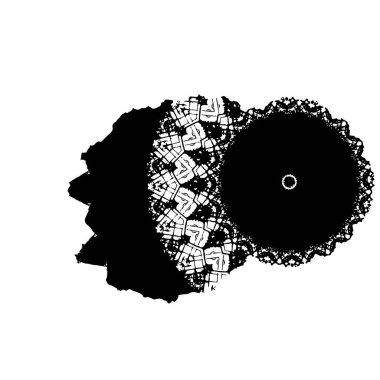 Vektör çizimi. Beyaz arkaplanda soyut yaratıcı öge.   