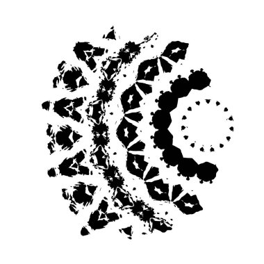 Vektör çizimi. Beyaz arkaplanda soyut yaratıcı öge.   