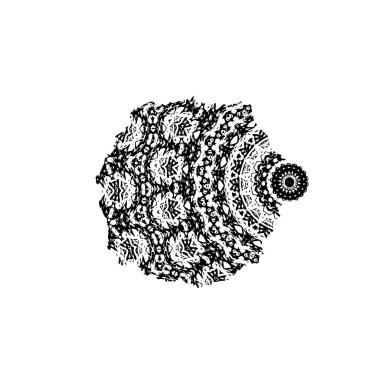 Vektör çizimi. Beyaz arkaplanda soyut yaratıcı öge.   