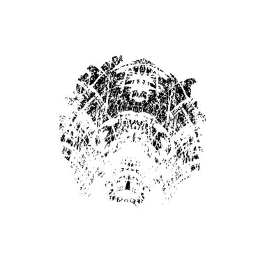 Vektör çizimi. Beyaz arkaplanda soyut öge.   