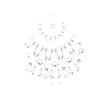 Vektör çizimi. Beyaz arkaplanda soyut öge.   