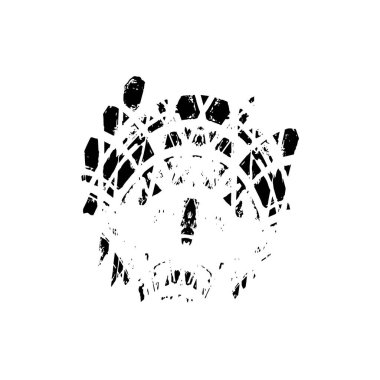 Vektör çizimi. Beyaz arkaplanda soyut öge.   