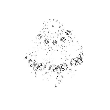 Vektör çizimi. Beyaz arkaplanda soyut öge.   