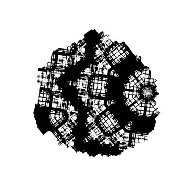 Vektör çizimi. Beyaz arkaplanda soyut öge.   