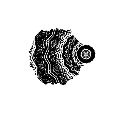 Vektör çizimi. Beyaz arkaplanda soyut öge.   