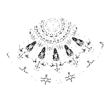 Vektör çizimi. Beyaz arkaplanda soyut öge.   