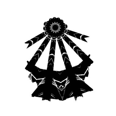 Vektör çizimi. Beyaz arkaplanda soyut öge.   