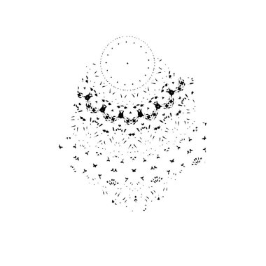 Vektör çizimi. Beyaz arkaplanda soyut öge.   