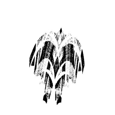 Vektör çizimi. Beyaz arkaplanda soyut öge.   