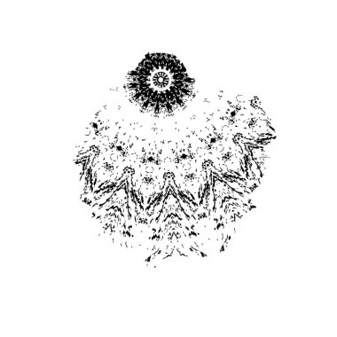 Vektör çizimi. Beyaz arkaplanda soyut öge.   