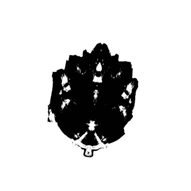 Vektör çizimi. Beyaz arkaplanda soyut öge.   