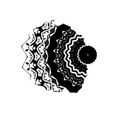 Beyaz arkaplanda soyut bir element. vektör illüstrasyonu          