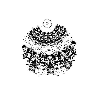 Beyaz arkaplanda soyut bir element. vektör illüstrasyonu          