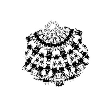 Beyaz arkaplanda soyut bir element. vektör illüstrasyonu          