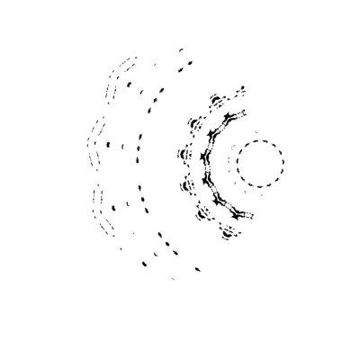Beyaz arkaplanda soyut bir element. vektör illüstrasyonu          