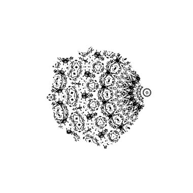 Beyaz arka planda soyut ayrıntı. vektör illüstrasyonu    