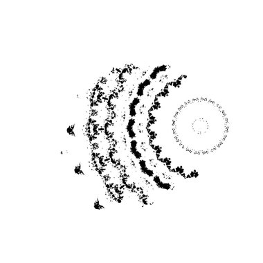  Soyut doku, siyah beyaz arkaplan. vektör illüstrasyonu   