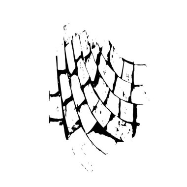 bir fırça darbesinin siyah ve beyaz grunge vektör çizimi.