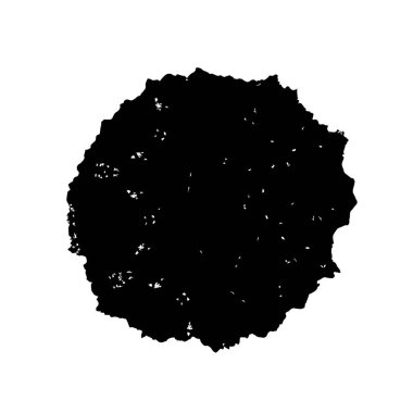 Beyaz üzerine izole edilmiş siyah mürekkep çemberi vektörü. grunge fırça darbesi.