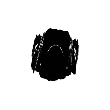 Beyaz arka plan üzerinde izole siyah grunge fırça darbesi