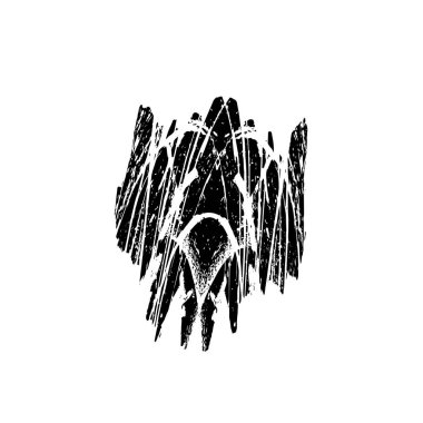 Fırça darbeleri grunge tarzında. Vektör çizimi. siyah mürekkep fırçası.