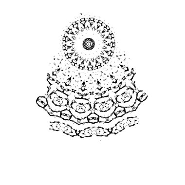 Çiçekli mandala, vektör