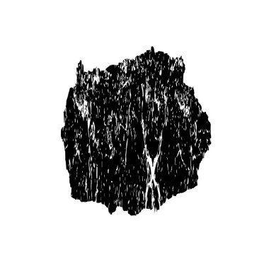 vektör el bir kayanın taslağını çizdi.